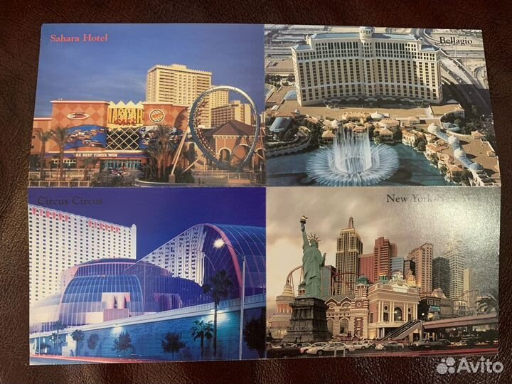 Открытки,почтовые карточки отелей-казино Лас-Вегас
