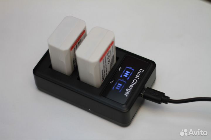 Зарядное устройство двойное для Sony + 2акб