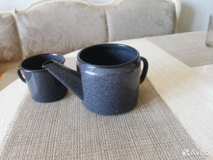 Чайник кофейник эмалированный