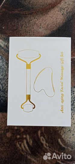 Набор гуаша 2 в 1: роликовый массажер и скребок