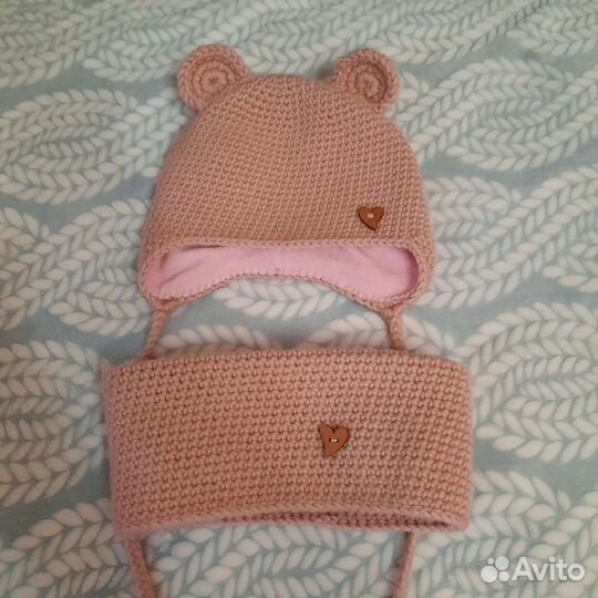 Комплект шапка и снуд для девочки