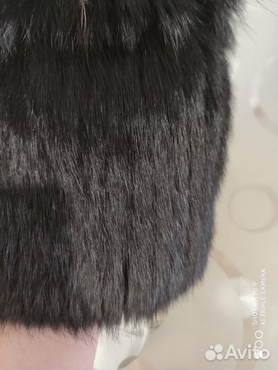 Шапка из вязаной норки