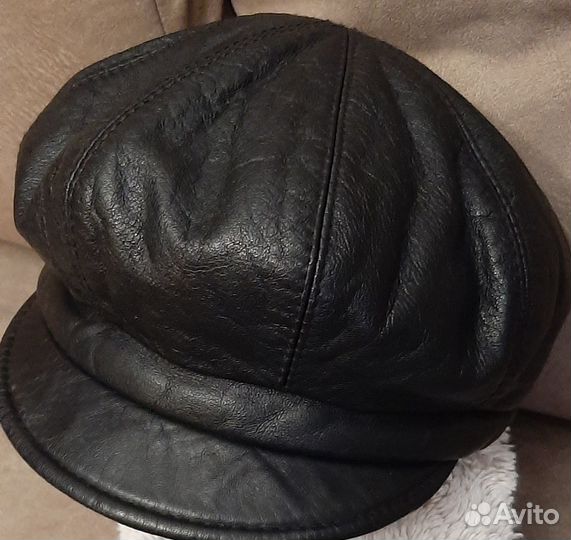 Кепка натуральная кожа ручной работы