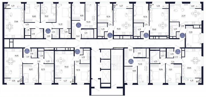 2-к. квартира, 59,5 м², 18/25 эт.