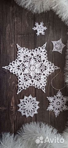 Снежинки ручная работа