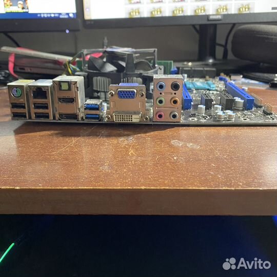 Материнская плата + проц + оперативка + бп
