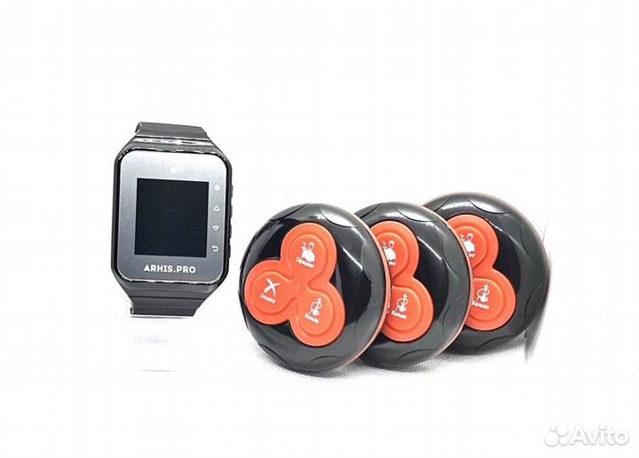 Кнопка вызова официанта с часами для кафе, баров