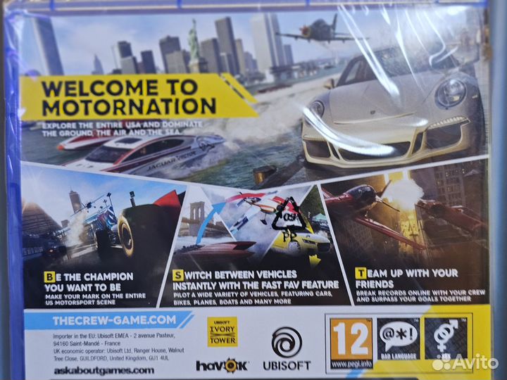 Новый диск ps4 ps5 The Crew 2, русская версия