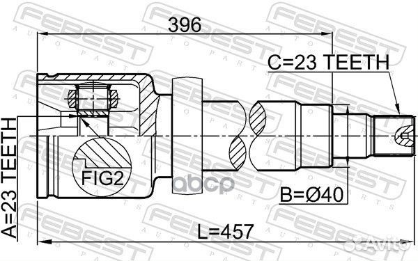 ШРУС внутренний правый ford focus II CB4 2008-2011