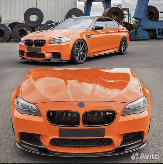 Сплиттер губа на передний бампер BMW F10 M5