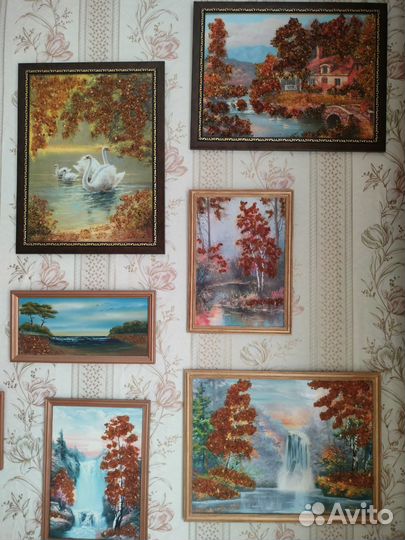 Коллекция картин с янтарем