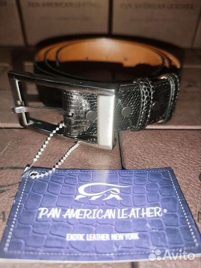 Ремень мужской из кожи ящерицы