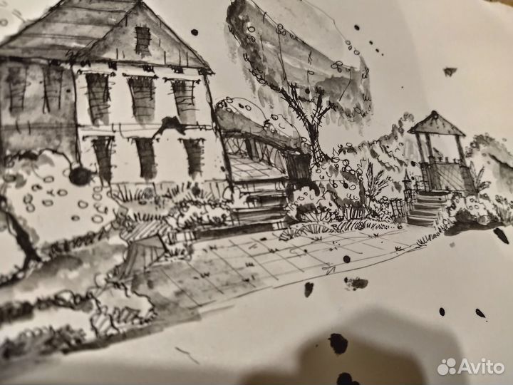 Картина тушью