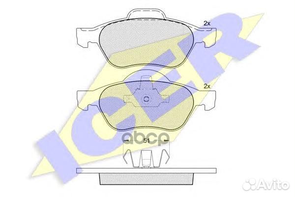 181431 колодки дисковые передние Renault Lagun