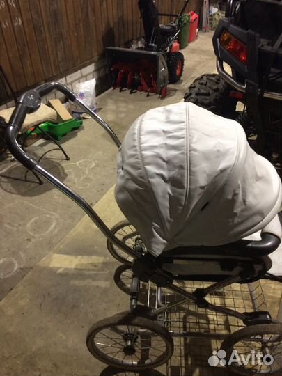 Коляска roan marita prestige экокожа белая 2 в 1