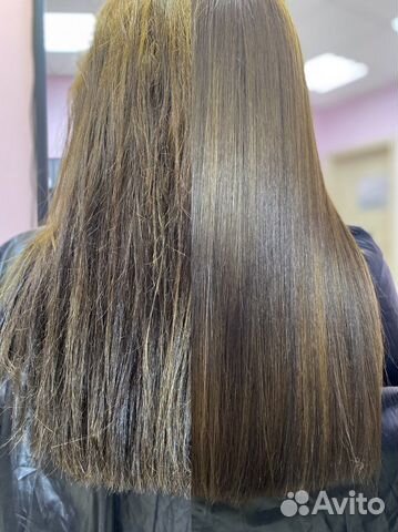 Кератиновое выпрямление волос