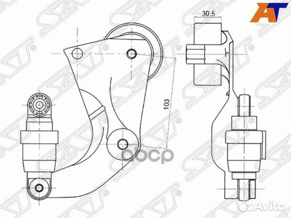 Натяжитель приводного ремня honda civic viii (F