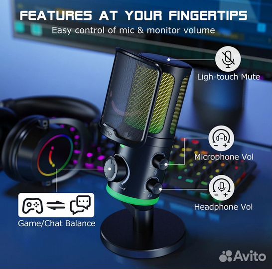 Fifine Ampligame AM6 Black/Pink