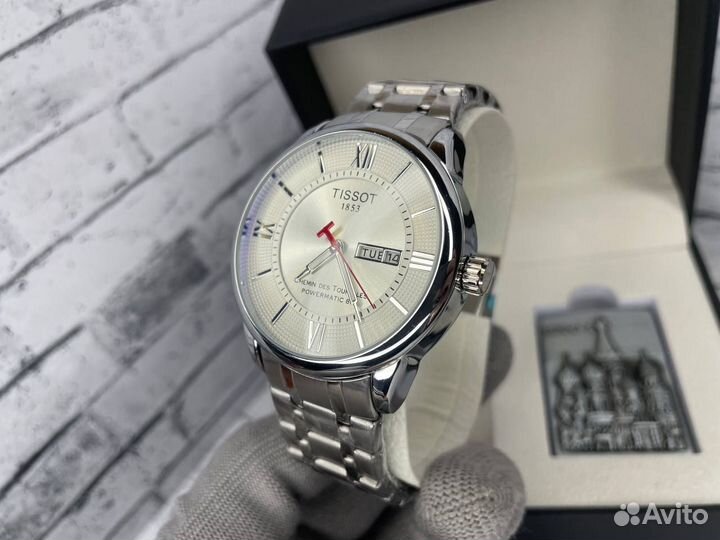 Набор мужской часы tissot, зажигалка и коробка