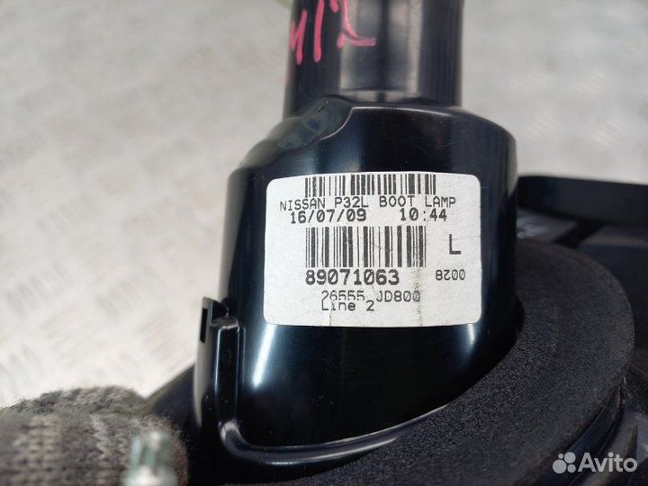 Фонарь задний левый Nissan Qashqai 1 J10 1.6 HR16