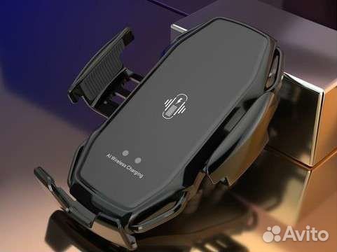 Умный держатель в авто с беспроводной зарядкой