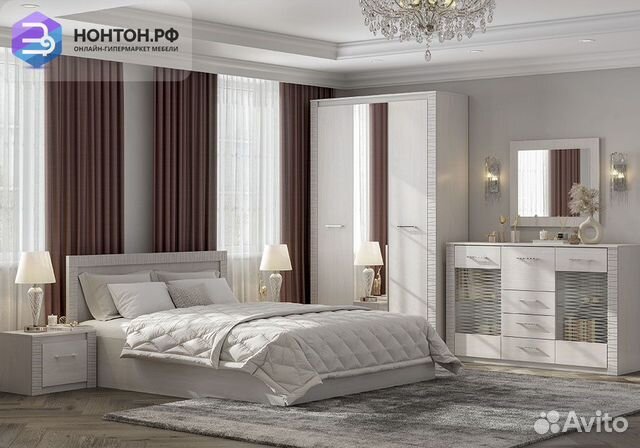 Спальный гарнитур Вирджиния ясень анкор светлый