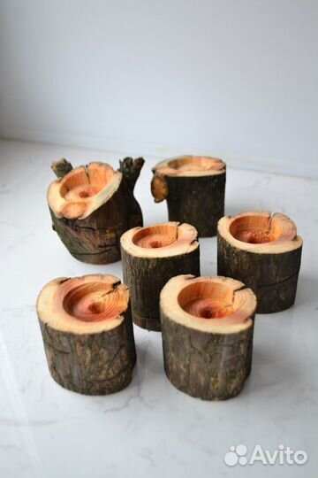 Подсвечник из дерева