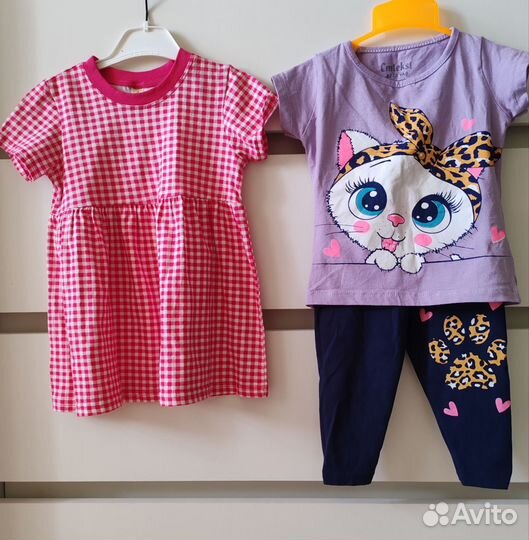 Вещи пакетом на девочку 74 80 86