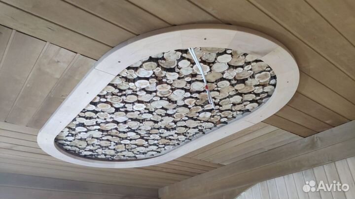 Панно из можжевельника для бани