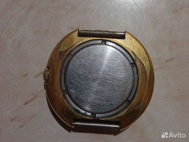 Часы механические ракета СССР позолото Аu 10