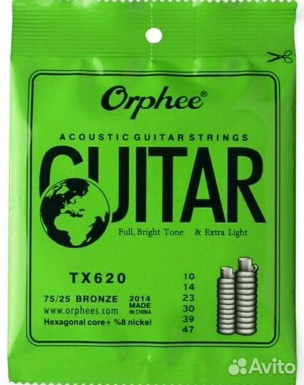 Струны для акустической гитары Orphee