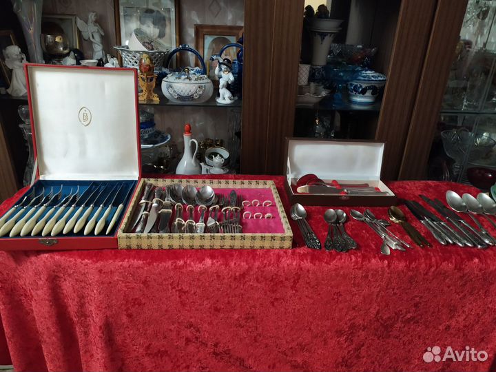 Набор столовых приборов мельхиор СССР