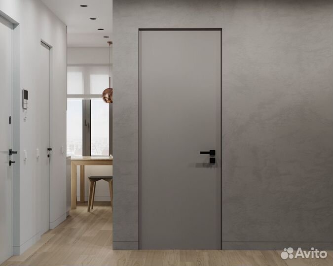 Скрытая дверь под дизайн