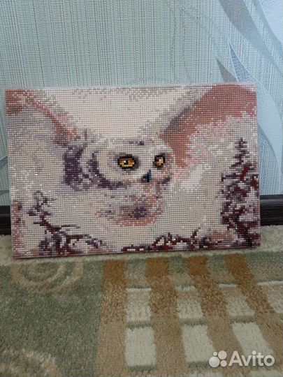 Сова. Алмазная мозаика готовая 2030