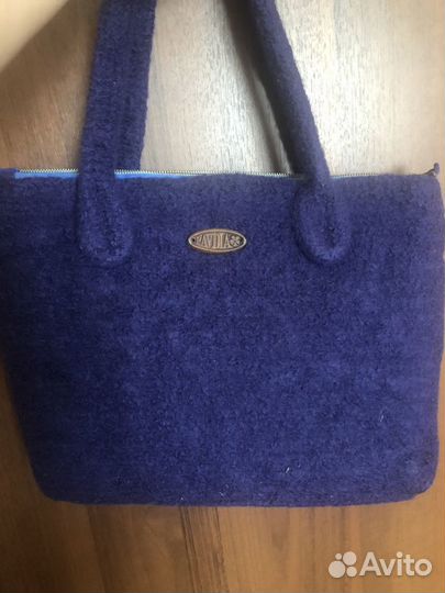 Красивая валяная сумка васильки