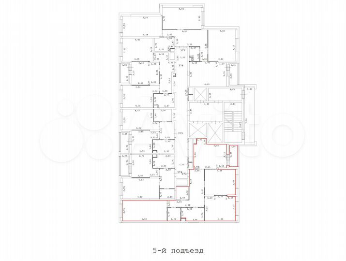 3-к. квартира, 82,4 м², 2/24 эт.