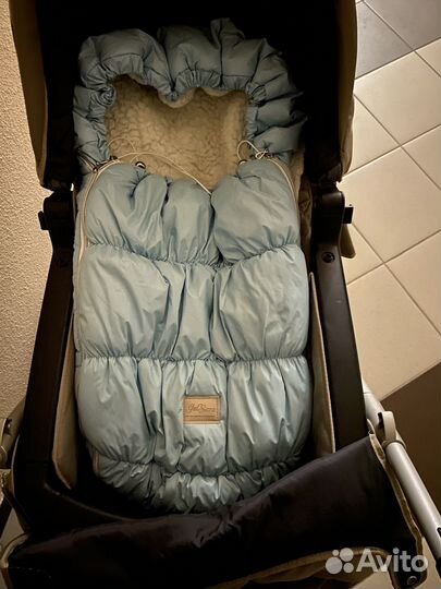 Зимний конверт в коляску на овчине