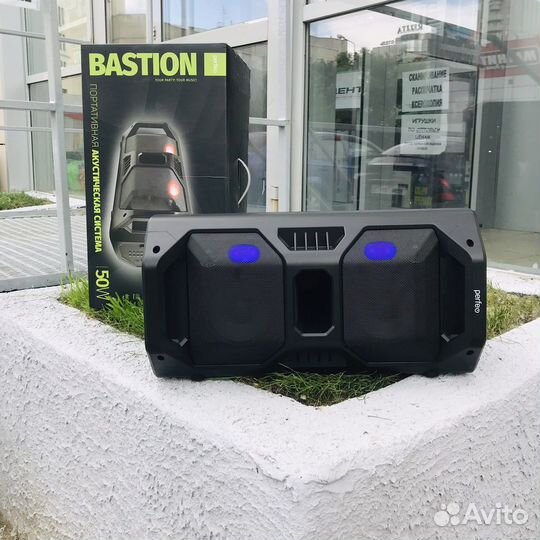 Портативная колонка bluetooth 50вт bastion type-c