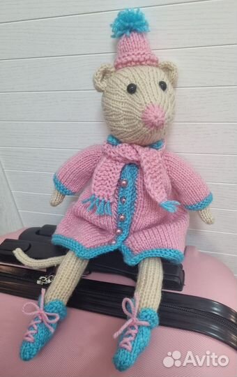 Вязаная мышка Соня / ручная работа