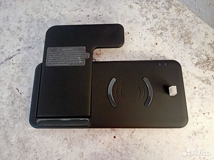 Беспроводная док станция 4 in 1 15W (Черная)