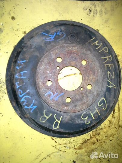 Тормозной барабан задний на subaru impreza GH3