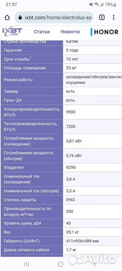 Мобильного кондиционера Electrolux eacm-10 FP/N6