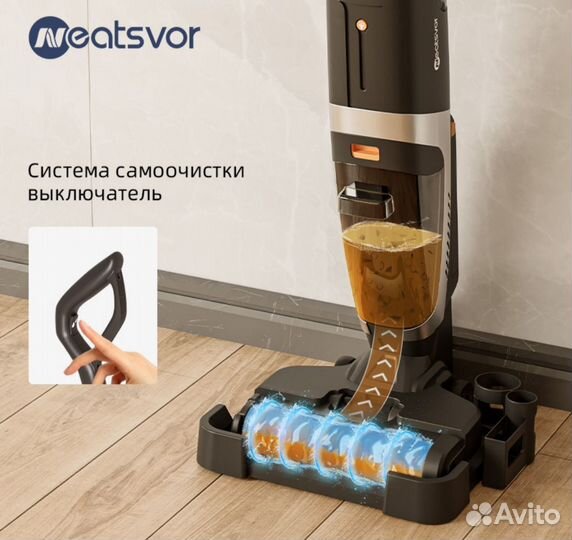 Моющий беспроводной пылесос Neatsvor T30