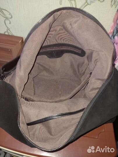 Сумка натуральная кожа+замш, новая