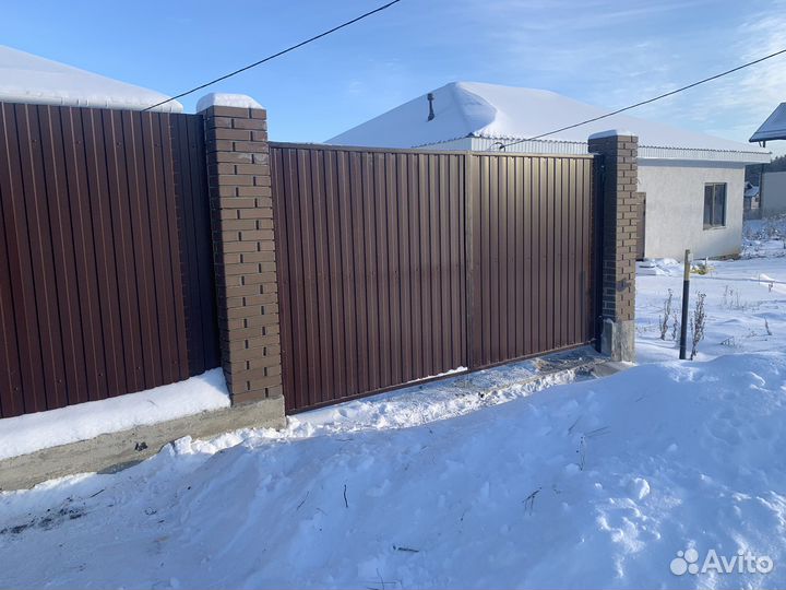 Откатные ворота под ключ, заборы, сварочные работы