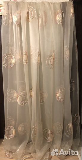 Тюль и шторы готовые, размер 4,35*2,48 (ш*в)