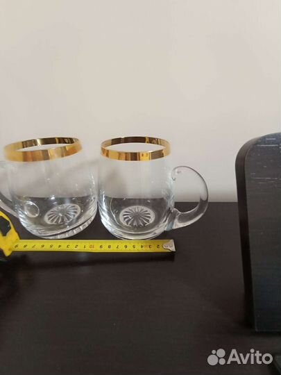 Пивные бокалы 2 шт., богемское стекло