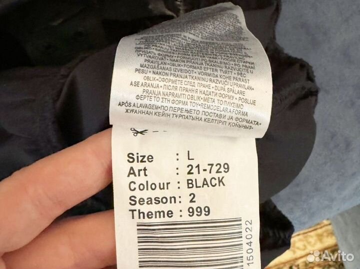 Рубашка женская новая черная хлопковая L