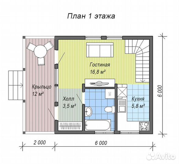 Строительство каркасного дома 6 на 8