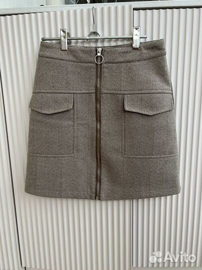 Юбка трапеция мини